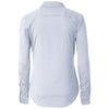 Cutter & Buck Women's White/French Blue Versatech Geo Dobby Stretch Long Sleeve