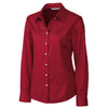 Cutter & Buck Women's Cardinal Red Easy Care Twill Dress Shirt