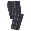 Sport-Tek Women's Graphite Grey/White Piped Wind Pant