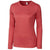 Clique Women's Cardinal Red Heather Charge Active Tee Long Sleeve