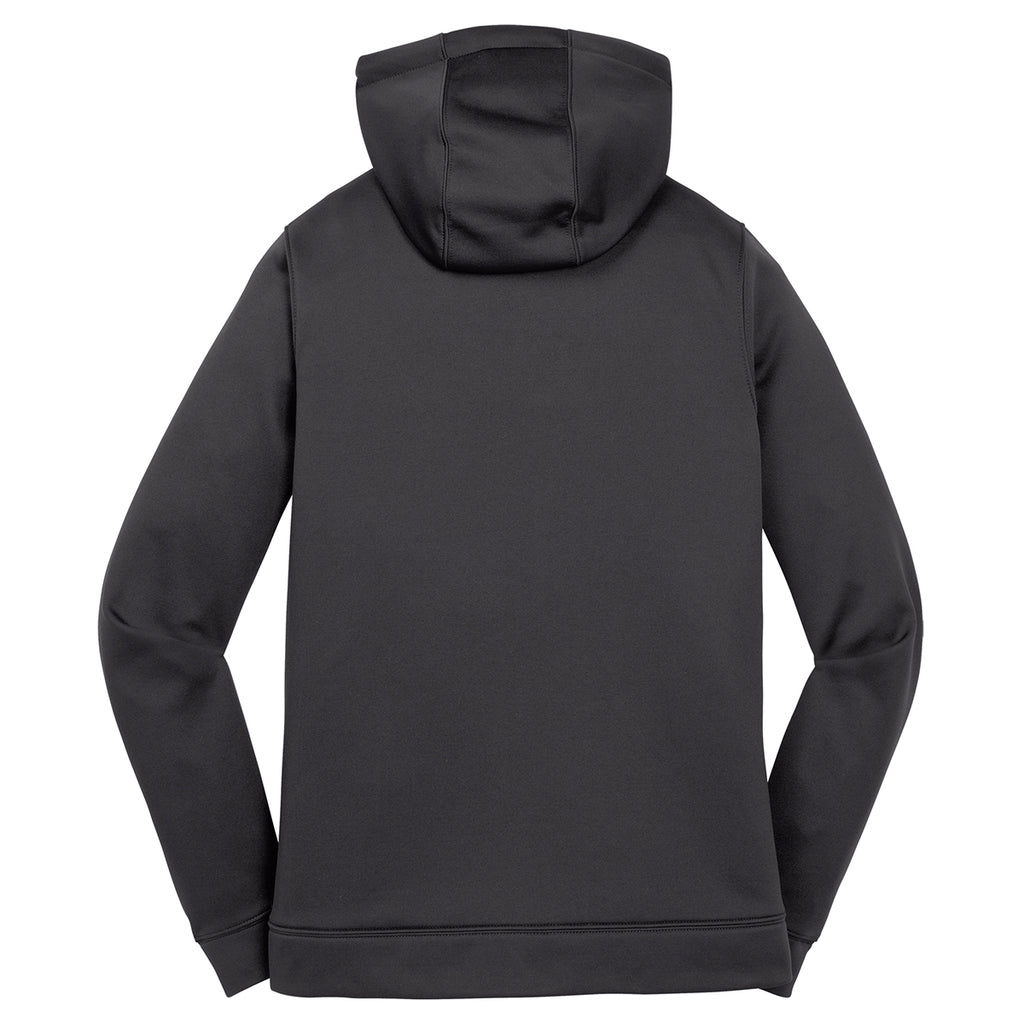Sport-Tek Women's Dark Smoke Grey Sport-Wick Fleece Full-Zip Hooded Jacket