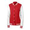 Sport-Tek Women's True Red/White Fleece Letterman Jacket
