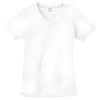 Sport-Tek Women's White PosiCharge Competitor V-Neck S/S T-Shirt