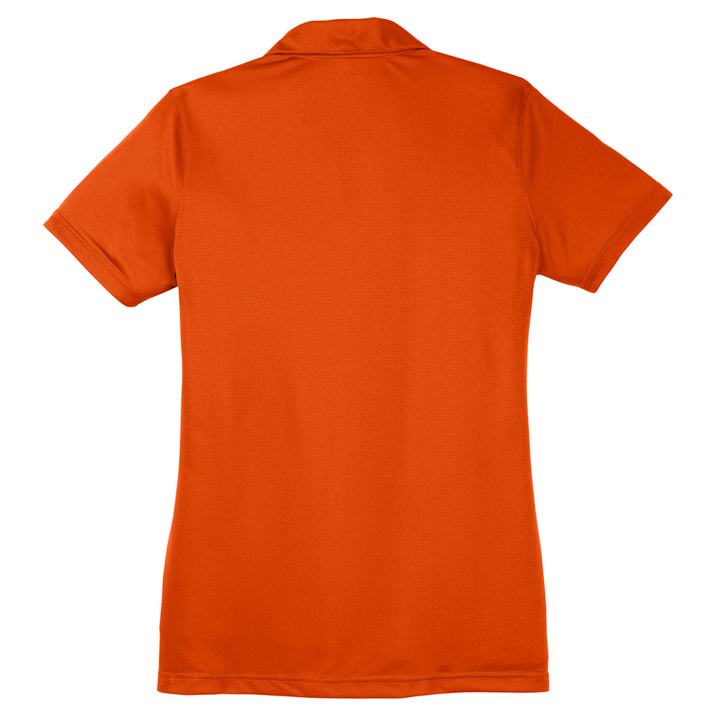 Sport-Tek Women's Deep Orange PosiCharge Active Textured Polo