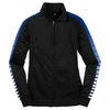 Sport-Tek Women's Black/True Royal Dot Sublimation Tricot Track Jacket
