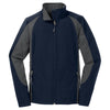 Sport-Tek Women's True Navy/Iron Grey Colorblock Soft Shell Jacket
