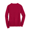 Port Authority Women's Red Value Jewel-Neck Cardigan Sweater
