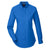 Harriton Women's French Blue Foundation 100% Cotton Long-Sleeve Twill Shirt with Teflon