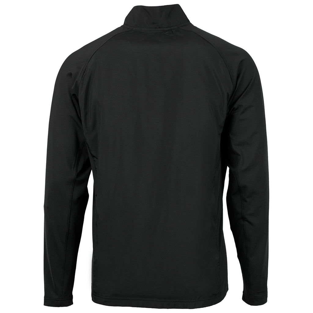 Cutter & Buck Men's Black Adapt Eco Knit Hybrid Recycled Full Zip Jacket