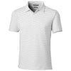 Cutter & Buck Men's White Forge Polo Pencil Stripe Tailored Fit