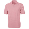 Cutter & Buck Men's Cardinal Red Virtue Eco Pique Stripped Recycled Polo