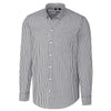 Cutter & Buck Men's Charcoal Long Sleeve Epic Easy Care Tailored Fit Stretch Gingham Shirt