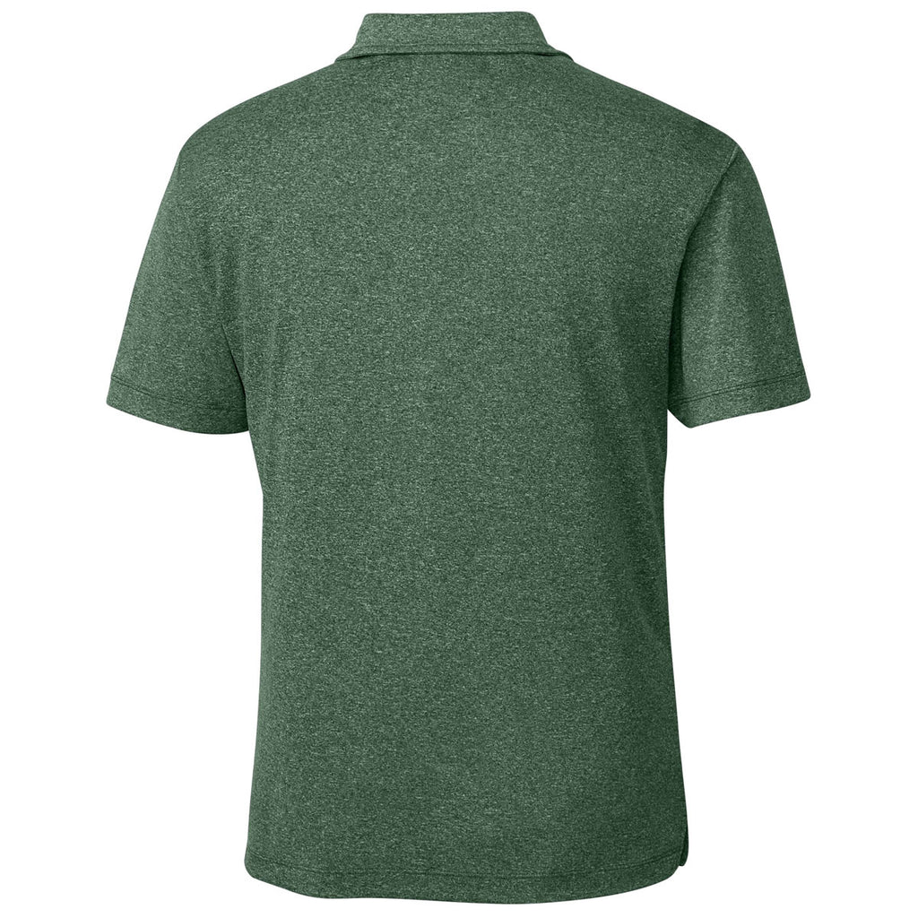 Clique Men's Bottle Green Heather Charge Active Short Sleeve Polo