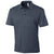 Clique Men's Navy Heather Charge Active Short Sleeve Polo