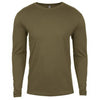 Next Level Men's Military Green Premium Fitted Long-Sleeve Crew Tee