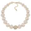 Carolee The Clare White Bold Beaded Collar Necklace