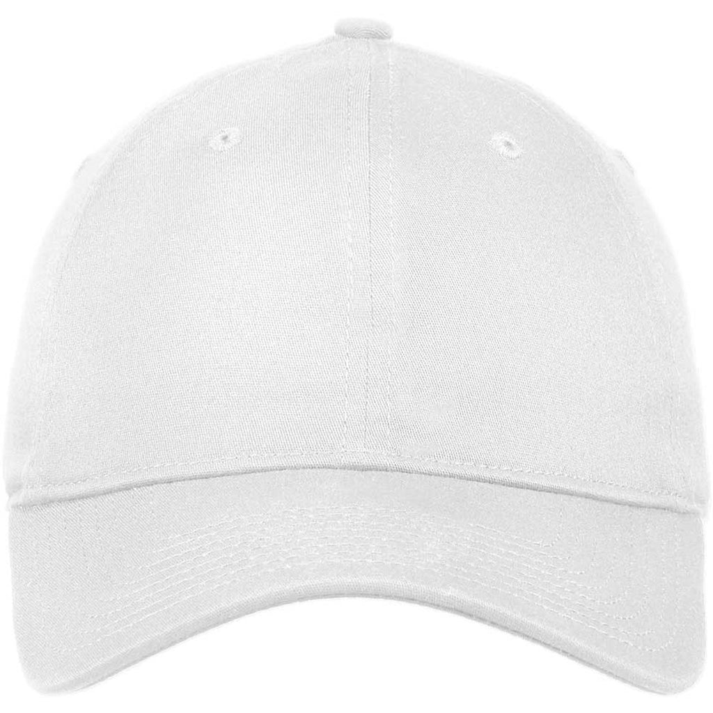 New Era White Unstructured Stretch Cotton Cap