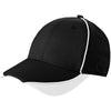 New Era 39THIRTY Black/White Contrast Piped BP Performance Cap