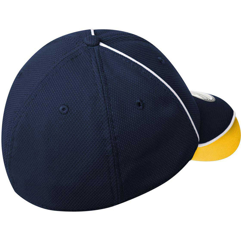 New Era 39THIRTY Deep Navy/Gold Contrast Piped BP Performance Cap
