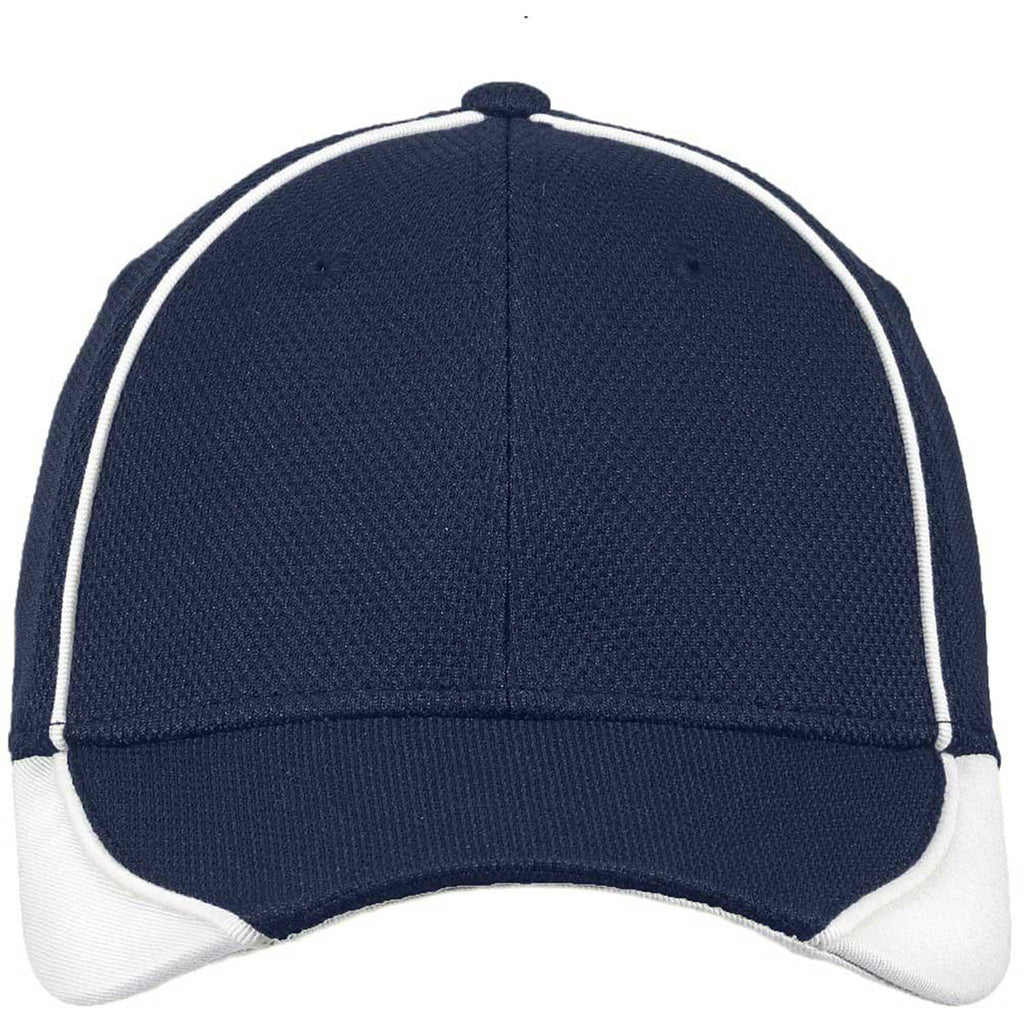 New Era 39THIRTY Deep Navy/White Contrast Piped BP Performance Cap