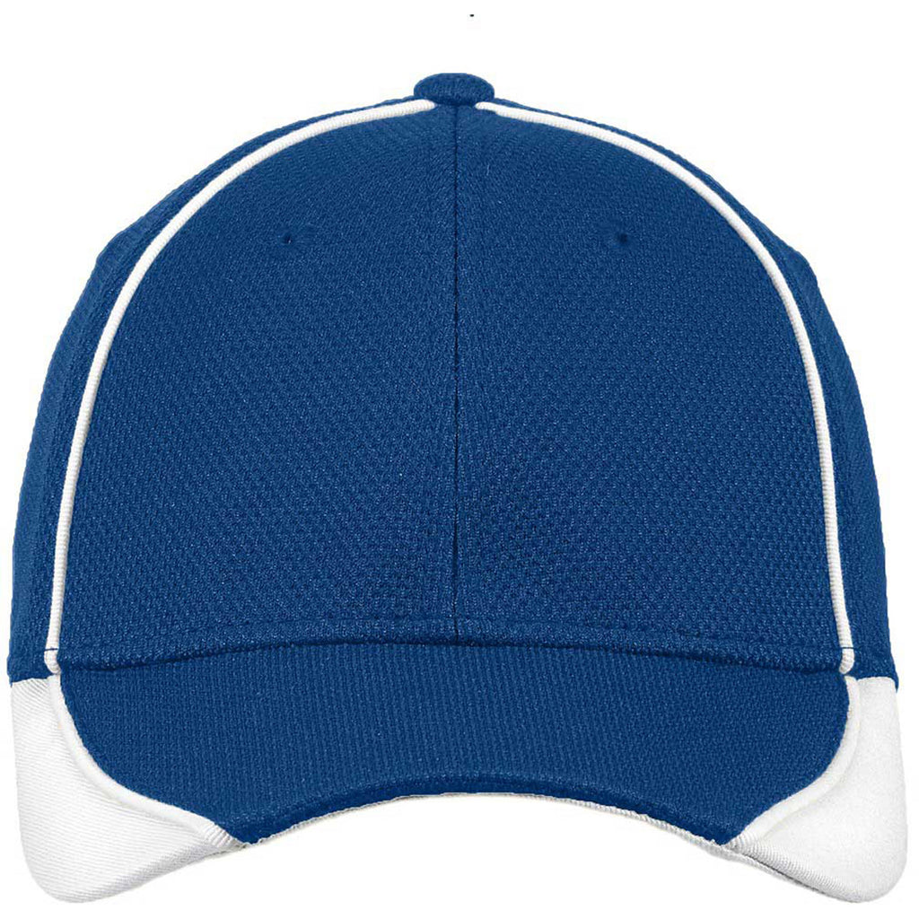 New Era 39THIRTY Royal/White Contrast Piped BP Performance Cap