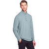 North End Men's Opal Blue Jaq Snap-Up Stretch Performance Pullover