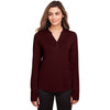 North End Women's Burgundy Jaq Snap-Up Stretch Performance Pullover