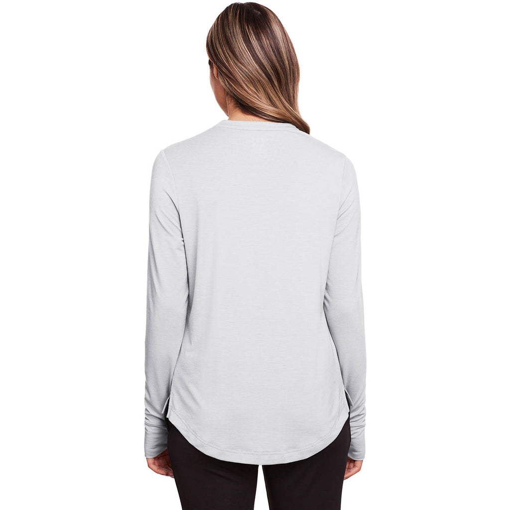 North End Women's Platinum Jaq Snap-Up Stretch Performance Pullover