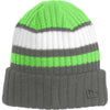 New Era Knit Cyber Green/Graphite Ribbed Tailgate Beanie