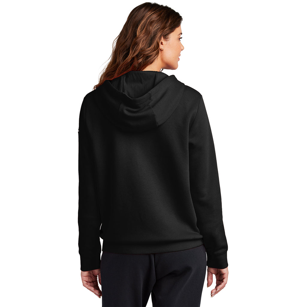 Nike Women's Black Club Fleece Sleeve Swoosh Full-Zip Hoodie