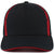 Pacific Headwear Black/Red Coolcore Sildline Snapback Cap