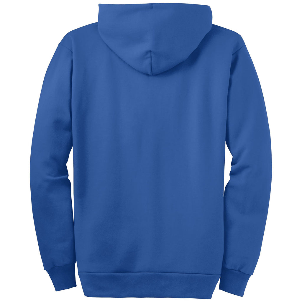 Port & Company Men's Royal Essential Fleece Full-Zip Hooded Sweatshirt