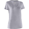 Under Armour Women's Aluminum UA Charged Cotton Undeniable S/S V-Neck
