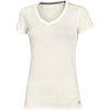 Under Armour Women's Ivory UA Charged Cotton Undeniable S/S V-Neck
