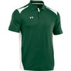 Under Armour Men's Forest Green/White Colorblock Polo
