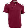 Under Armour Men's Maroon/White Colorblock Polo