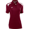 Under Armour Women's Maroon/White Colorblock Polo