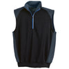 Page and Tuttle Men's Black/Iron/Blue Quarter Zip Tech Vest