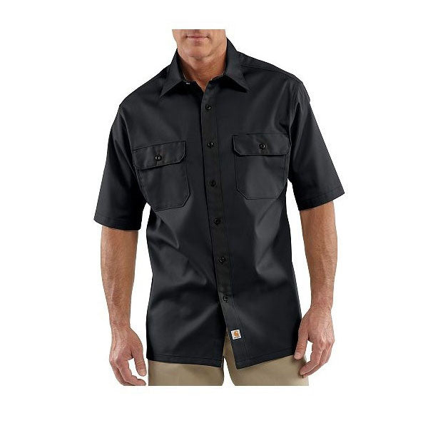 Carhartt Men's Black Twill Short Sleeve Work Shirt
