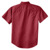 Port Authority Men's Bright Burgundy Short Sleeve Twill Shirt