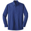 Port Authority Men's Mediterranean Blue L/S Value Poplin Shirt