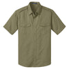 Port Authority Men's Vintage Khaki Stain-Resistant Short Sleeve Twill Shirt