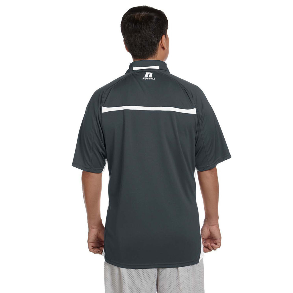 Russell Athletic Men's Stealth/White Team Game Day Polo