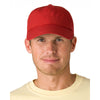Adams Men's Nautical Red 6-Panel UV Low-Profile Cap with Elongated Bill