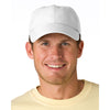 Adams Men's White 6-Panel UV Low-Profile Cap with Elongated Bill