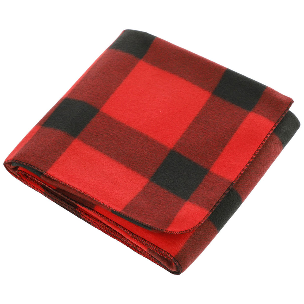 Bullet Red/Black Buffalo Plaid Fleece Blanket