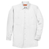 Red Kap Men's Tall White Long Sleeve Industrial Work Shirt