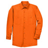 Red Kap Men's Orange Long Sleeve Industrial Work Shirt