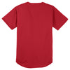 Sport-Tek Men's True Red PosiCharge Tough Mesh Full-Button Jersey