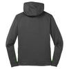 Sport-Tek Men's Dark Smoke Grey/ Forest Green Sport-Wick Fleece Colorblock Hooded Pullover